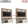 Estante para TV Até 55 Polegadas Atlanta 1 Porta Flex Canelato/3d Natura - Atualle Móveis