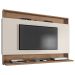 Painel para TV Até 50 Polegadas Madri 1 Prateleira Canelato Rústico/3d Natura Off White - Atualle Móveis