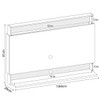 Painel para TV Até 50 Polegadas Madri 1 Prateleira Canelato Rústico/3d Natura Off White - Atualle Móveis