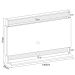 Painel para TV Até 50 Polegadas Madri 1 Prateleira Canelato Rústico/3d Natura Off White - Atualle Móveis