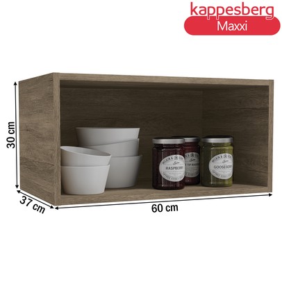 Armário Aéreo Cozinha 60 Cm Maxxi 1 Porta Basculante G772 Nogal - Kappesberg