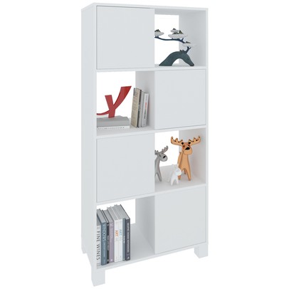 Armário para Escritório Wally 4 Portas 4 Nichos Branco - Artany