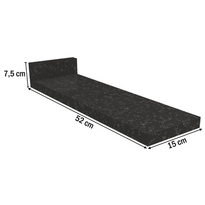 Tampo para Balcão 15 Cm 100% Mdf S508 Preto Brilho - Kappesberg