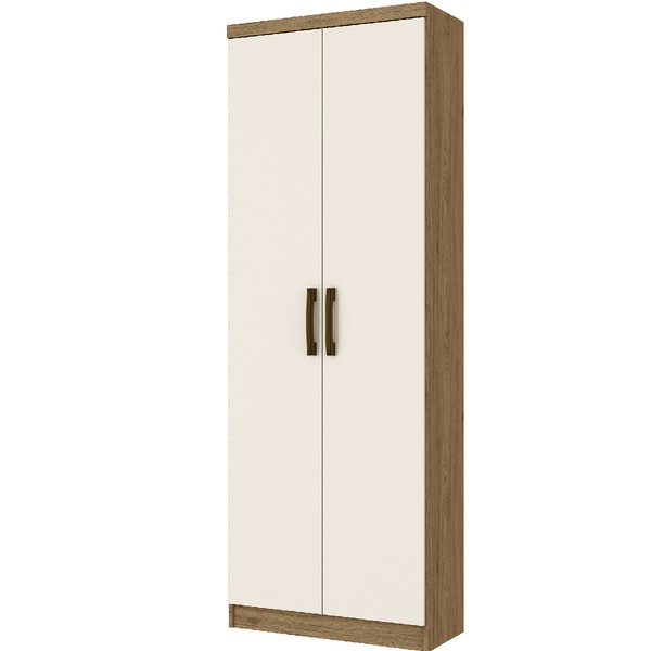 Armário Multiuso Margarida 2 Portas Rústico/Off White - Henn