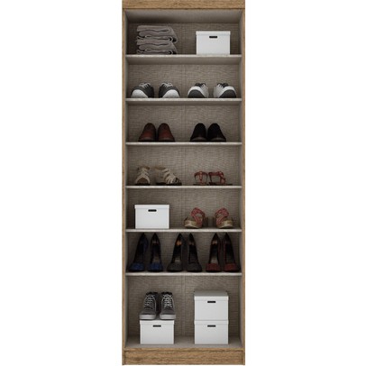 Armário Multiuso Margarida 2 Portas Rústico/Off White - Henn