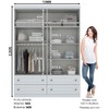 Guarda-Roupa Solteiro Americano 4 Portas 4 Gavetas Branco Hp - Henn