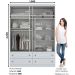 Guarda-Roupa Solteiro Americano 4 Portas 4 Gavetas Branco Hp - Henn
