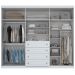 Guarda-Roupa Casal Americano 6 Portas 4 Gavetas Branco Hp - Henn