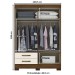 Guarda-Roupa Solteiro 4 Portas 2 Gavetas Castanho Hp/Off White Be12 - Briz