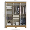 Guarda-Roupa Casal 6 Portas 2 Gavetas Nature/Off White B73 - Briz