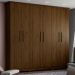 Guarda-Roupa Casal Cover 6 Portas 3 Gavetas Castanho Hp - Henn
