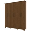 Guarda-Roupa Casal Cover 6 Portas 3 Gavetas Castanho Hp - Henn