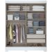 Guarda-Roupa Casal 2 Portas de Correr 2 Gavetas Flex Branco/Rosa Chá B66 - Briz