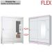 Guarda-Roupa Casal 2 Portas de Correr 2 Gavetas Flex Branco/Rosa Chá B66 - Briz