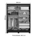 Guarda-Roupa Casal 2 Portas de Correr 2 Gavetas Flex Branco/Rosa Chá B66 - Briz