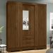 Guarda-Roupa Casal 6 Portas 3 Gavetas Castanho Hp B23 - Briz