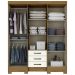 Guarda-Roupa Casal 6 Portas 3 Gavetas Nature/Off White B23 - Briz