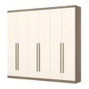 Guarda-Roupa Casal Jade 6 Portas 3 Gavetas Rústico/Off White - Henn