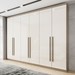 Guarda-Roupa Casal Jade 6 Portas 3 Gavetas Rústico/Off White - Henn