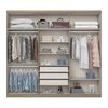 Guarda-Roupa Casal Jade 6 Portas 3 Gavetas Rústico/Off White - Henn