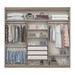 Guarda-Roupa Casal Jade 6 Portas 3 Gavetas Rústico/Off White - Henn