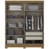 Guarda-Roupa Casal 2 Portas 2 Gavetas Nature/Off White B74 - Briz