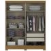 Guarda-Roupa Casal 2 Portas 2 Gavetas Nature/Off White B74 - Briz