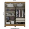 Guarda-Roupa Casal 2 Portas 2 Gavetas Nature/Off White B74 - Briz