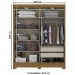 Guarda-Roupa Casal 2 Portas 2 Gavetas Nature/Off White B74 - Briz