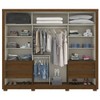 Guarda-Roupa Casal Palace 2 Portas 4 Gavetas Castanho Hp - Henn