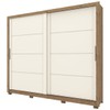 Guarda-Roupa Casal Palace 2 Portas 4 Gavetas Rústico/Off White - Henn