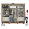 Guarda-Roupa Casal Palace 2 Portas 4 Gavetas Rústico/Off White - Henn