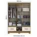 Guarda-Roupa Solteiro 5 Portas 2 Gavetas Nature/Off White B60 - Briz