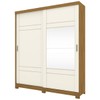 Guarda-Roupa Casal Verg 2 Portas 3 Gavetas Nature/Off White - Henn