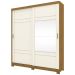 Guarda-Roupa Casal Verg 2 Portas 3 Gavetas Nature/Off White - Henn