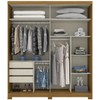 Guarda-Roupa Casal Verg 2 Portas 3 Gavetas Nature/Off White - Henn