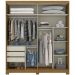 Guarda-Roupa Casal Verg 2 Portas 3 Gavetas Nature/Off White - Henn