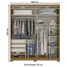 Guarda-Roupa Casal Verg 2 Portas 3 Gavetas Nature/Off White - Henn