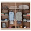 Guarda-Roupa Casal Malu 8 Portas 8 Prateleiras Malbec Bege - Pnr Móveis