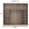 Guarda-Roupa Casal Malu 8 Portas 8 Prateleiras Malbec Bege - Pnr Móveis