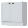 Armário de Cozinha 80 Cm Americana 2 Portas 100% Mdf Branco Hp C355 - Henn