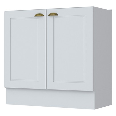 Armário de Cozinha 80 Cm Americana 2 Portas 100% Mdf Branco Hp C355 - Henn