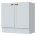 Armário de Cozinha 80 Cm Americana 2 Portas 100% Mdf Branco Hp C355 - Henn