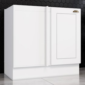 Armário de Cozinha para Canto Americana 1 Porta 100% Mdf Branco - Henn