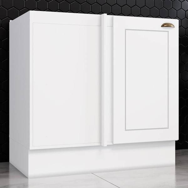 Armário de Cozinha para Canto Americana 1 Porta 100% Mdf Branco - Henn