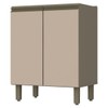 Balcão de Cozinha 60 Cm Connect 2 Portas 100% Mdf C78 Duna/Cristal - Henn