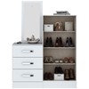 Cômoda Sapateira 2 Portas 3 Gavetas Branco B700 - Henn