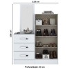 Cômoda Sapateira 2 Portas 3 Gavetas Branco B700 - Henn