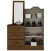 Cômoda Sapateira 2 Portas 3 Gavetas Castanho Hp B700 - Henn