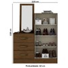 Cômoda Sapateira 2 Portas 3 Gavetas Castanho Hp B700 - Henn